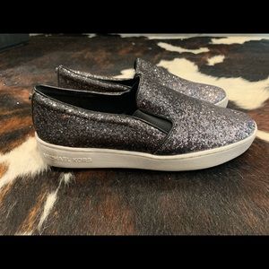 Michael Kors Keaton Glitter Slip On Sneakers